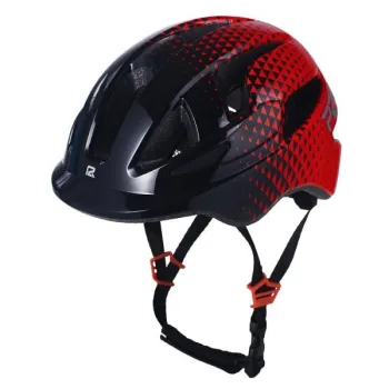 Casca Ciclism Copii P2R MASCOT - 52-56 cm, S, Negru-Rosu