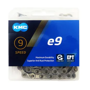 Lant e-Bike KMC E9 EPT, 9 Viteze, 133 Zale, Argintiu