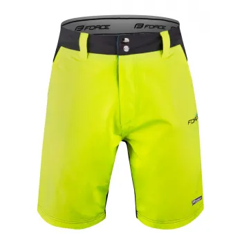 Pantaloni Force Blade MTB cu sub-pantaloni cu bazon Negru/Fluo XXL
