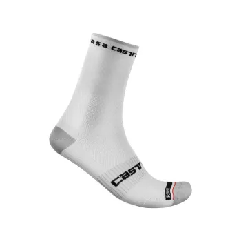 Sosete Castelli Rosso Corsa PRO 15, Alb, 36-39