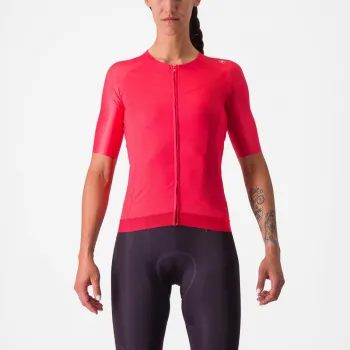 Tricou cu maneca scurta Castelli Aero PRO 7.0 W de dama Rosu S