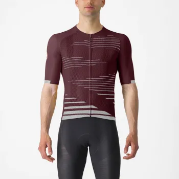 Tricou cu maneca scurta Castelli Climbers 4.0 Visiniu/Gri XL