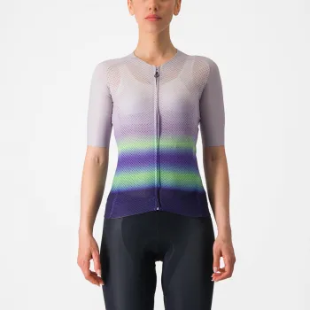 Tricou cu maneca scurta Castelli Climbers 4.0 W de dama Violet/Vernil/Mov M