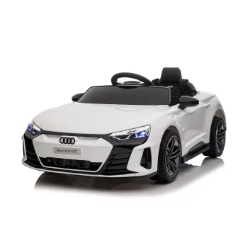 Masinuta electrica pentru copii Audi RS e‑tron, acumulatori si telecomanda, 12V MP3/USB si Bluetooth, Alb