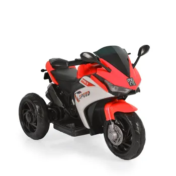 Motocicleta electrica copii 3 ani+ BO Hurricane, 6V MP3/USB acumulator si lumini led , Rosu