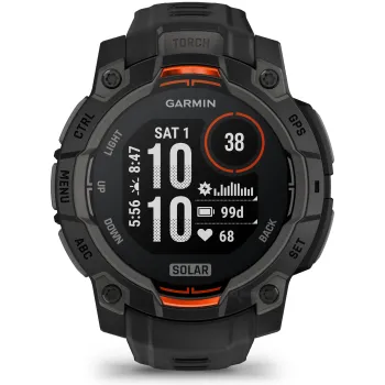 Garmin INSTINCT 3 - 45 mm Solar negru - smartwatch robust cu GPS