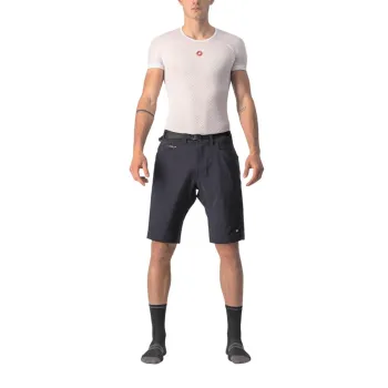 Castelli - pantaloni ciclism scurti si largi pentru barbati Unlimited Trail Baggy Short - negru