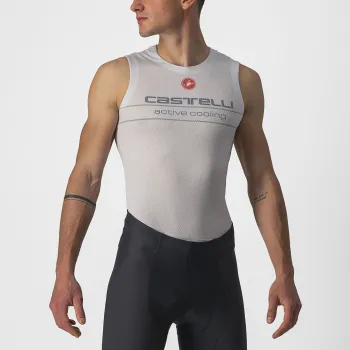 Castelli - bluza de corp fara maneci - Active Cooling Sleeveless - 25-35 gr C - gri argintiu