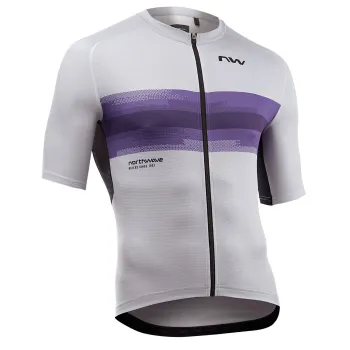 Northwave - tricou ciclism maneca scurta - Force EVO Jersey Short Sleeve - Light Grey | Dark Purple