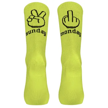 Northwave - sosete ciclism - Sunday Monday Sock - Yellow Fluo