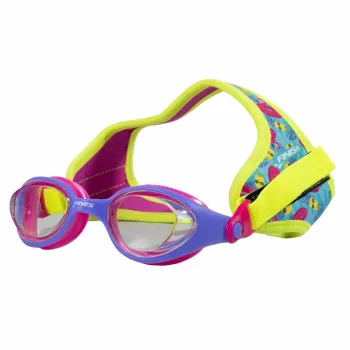 Finis - ochelari inot pentru copii DragonFlys - galben roz flamingo mov intens cu lentile transparente