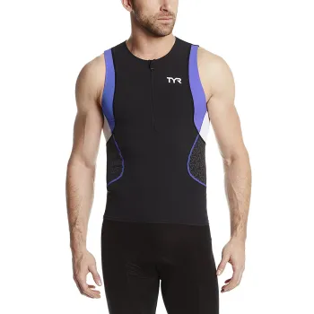 Men Competitor Singlet TYR negru-albastru