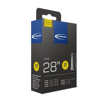 Schwalbe - camera bicicleta 28" Extra Light - SV20 - 28x0.75/0.90 - 18/25-622/630 - 700x18C/23C - valva presta 50 mm