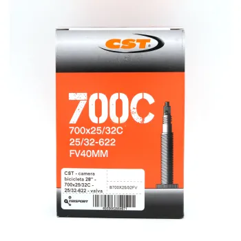 CST - camera bicicleta 28" - 700x25/32C - 25/32-622 - valva presta FV 40mm