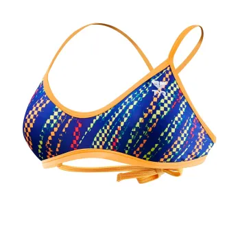 TYR - bustiera - Sassari Tieback Top - albastru galben