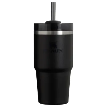 Stanley - termos tip sticla cu pai - Quencher H2.0 FlowState - Negru - 0.6L