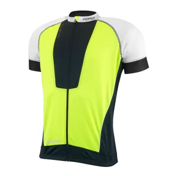 Tricou ciclism Force Air negru/alb/fluo M