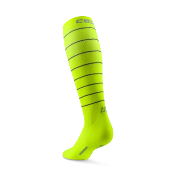 CEP - sosete compresie inalte - PRO run socks reflective tall 3.0 - neon yellow