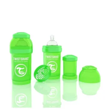 Biberon Anticolici Twistshake 180 Ml, Verde
