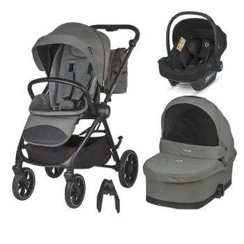 Carucior modular 2in1 Coccolle Serry Moss green+ Scoica auto iSize Coccolle Knox Black