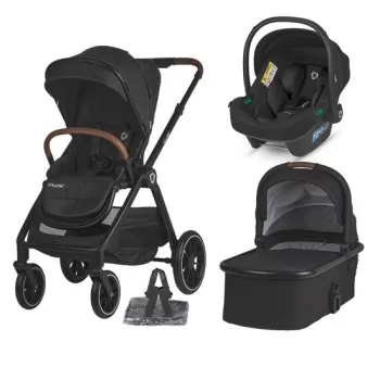 Sistem modular 3in1 Coccolle Aspen Jet Black + Scoica auto iSize Coccolle Knox Black