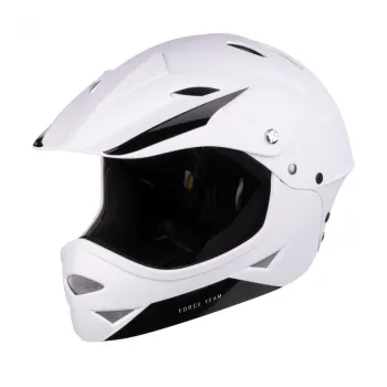 Casca Force Downhill Junior, alb mat S/M
