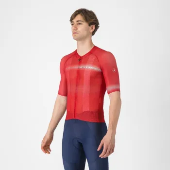 Tricou cu maneca scurta Castelli Climbers A/C, pentru barbati, rosu/negru, L