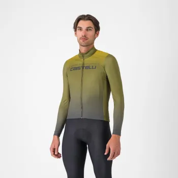 Tricou cu maneca lunga Castelli Apice Thermal Salvie/Albastru/Mango Mojito XXXL