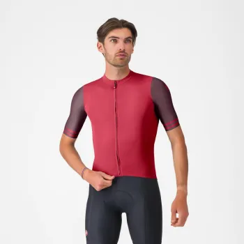 Tricou cu maneca scurta Castelli Prologo Lite 2, pentru barbati, rosu/bordo XL