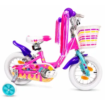 Bicicleta Copii DHS Icecream - 12 Inch, Roz