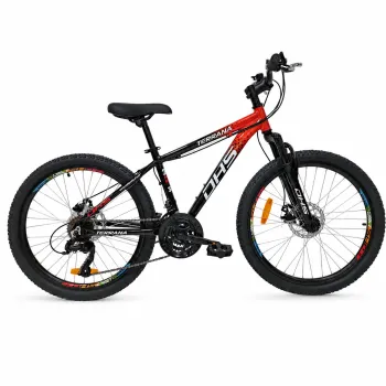 Bicicleta Copii Dhs Terrana 2423B, model 2026 - 24 Inch, Rosu-Negru