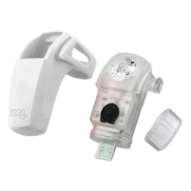 Stop Spate Bicicleta Knog Boomer Usb - Alb