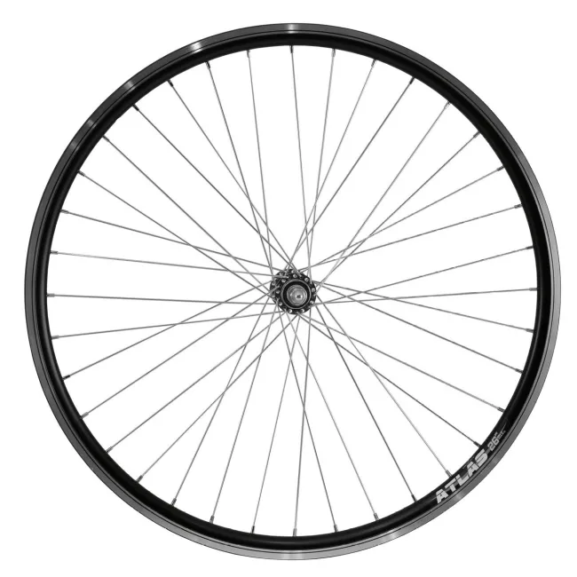 Roata Fata Bicicleta Cerurim, Janta Atlas, 559 x 18, 26 Inch, Negru