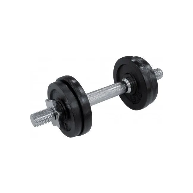 Gantera - 9 Kg, Set 4 Discuri, Negru-Argintiu