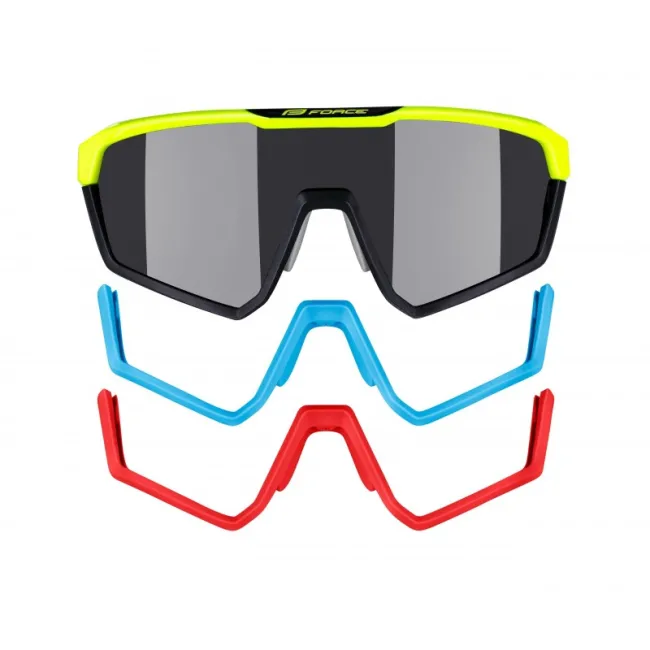 Ochelari Force Apex, lentila negru contrast, fluo/negru