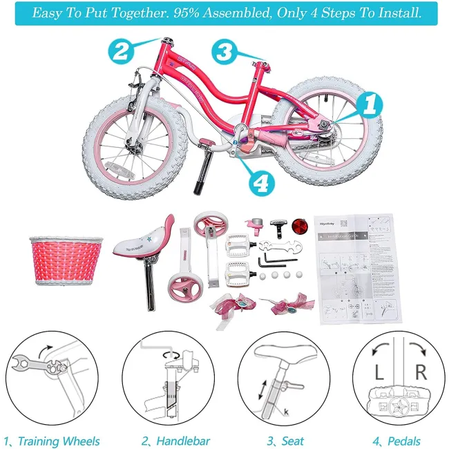 Bicicleta RoyalBaby Star Girl 14 Pink