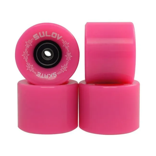 Roti Penny Board - 60 x 45 mm, Set 4 buc, Roz