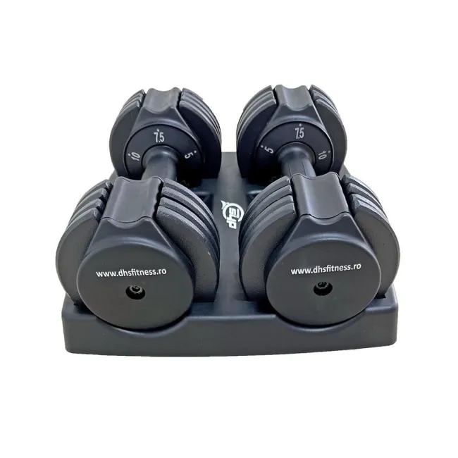 Set Gantere Reglabile Dhs 5014 - 2 X 6 Kg, Negru