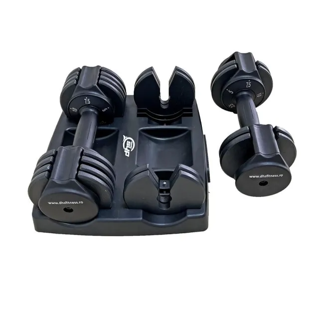 Set Gantere Reglabile Dhs 5014 - 2 X 6 Kg, Negru