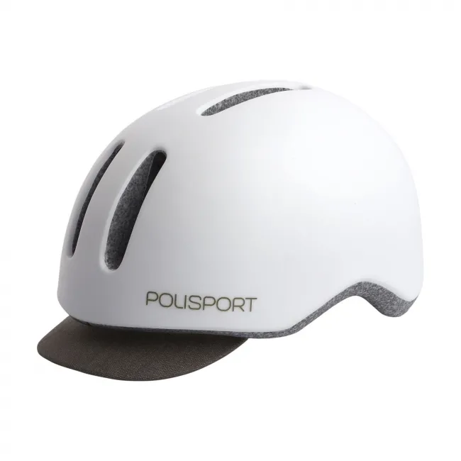 Casca Ciclism Urbana Polisport Commuter - 58-61 cm, L, Alb-Gri