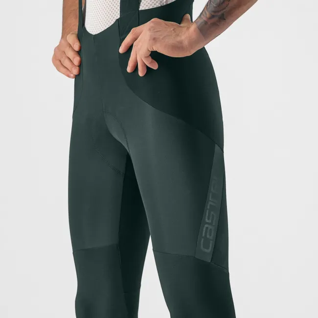 Pantaloni lungi cu bretele Castelli Sorpasso RoS Verde Inchis XS