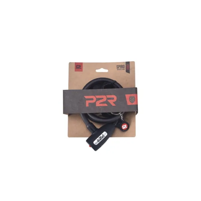 Antifurt Bicicleta P2R SPIRO - 12 x 1000 mm, Negru