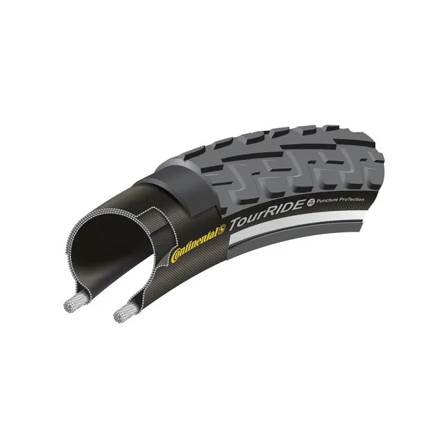 Anvelopa Continental Ride Tour Reflex Puncture-ProTection 47-622 (28*1,75) negru/negru