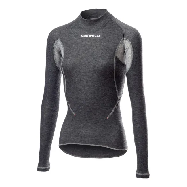 Bluza de corp cu maneca lunga Castelli Flanders 2W Warm, de dama, Gri, L