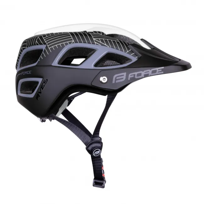 Casca Force Aves MTB E-bike, Alb/Negru Mat L-XL (58-61 cm)