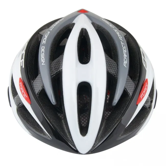 Casca Ciclism Junior Force Road, XS-S, Negru-Alb-Gri