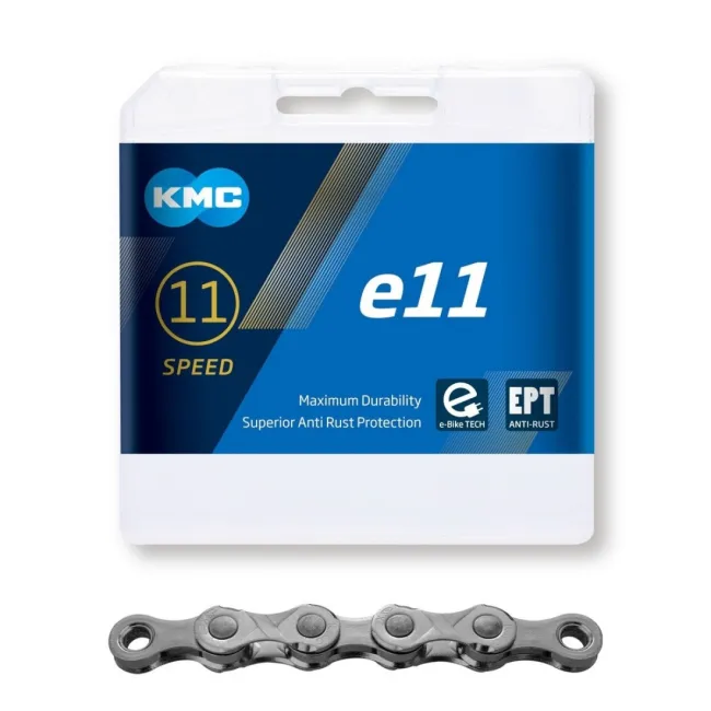 Lant e-Bike KMC E11 EPT, 11 Viteze, 136 Zale, Argintiu