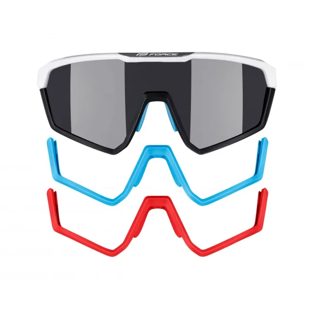 Ochelari Force Apex, lentila negru contrast, alb/gri