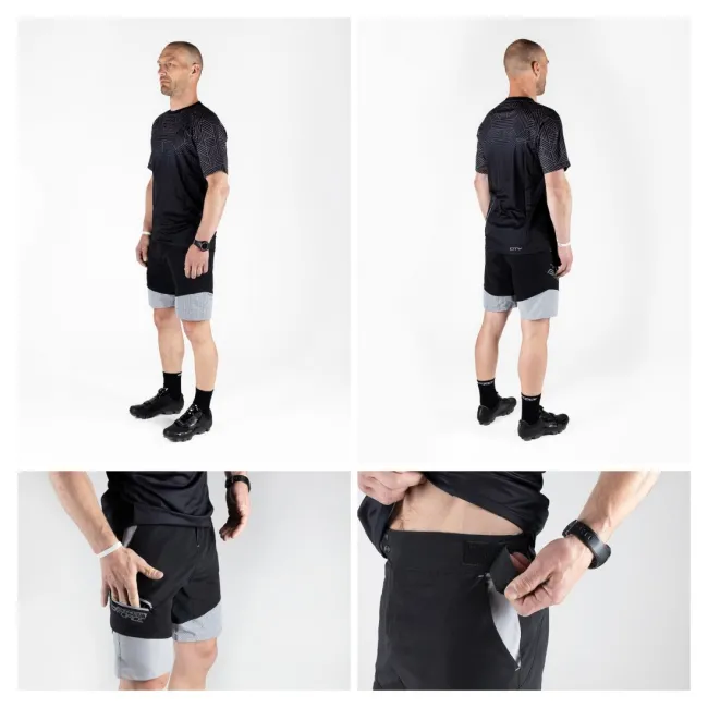 Pantaloni scurti cu bazon Force Storm negru/gri, negru/gri XS