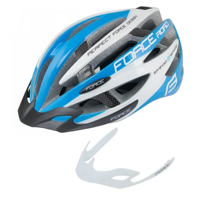 Casca Force Road albastru/alb S-M (54-58 cm)